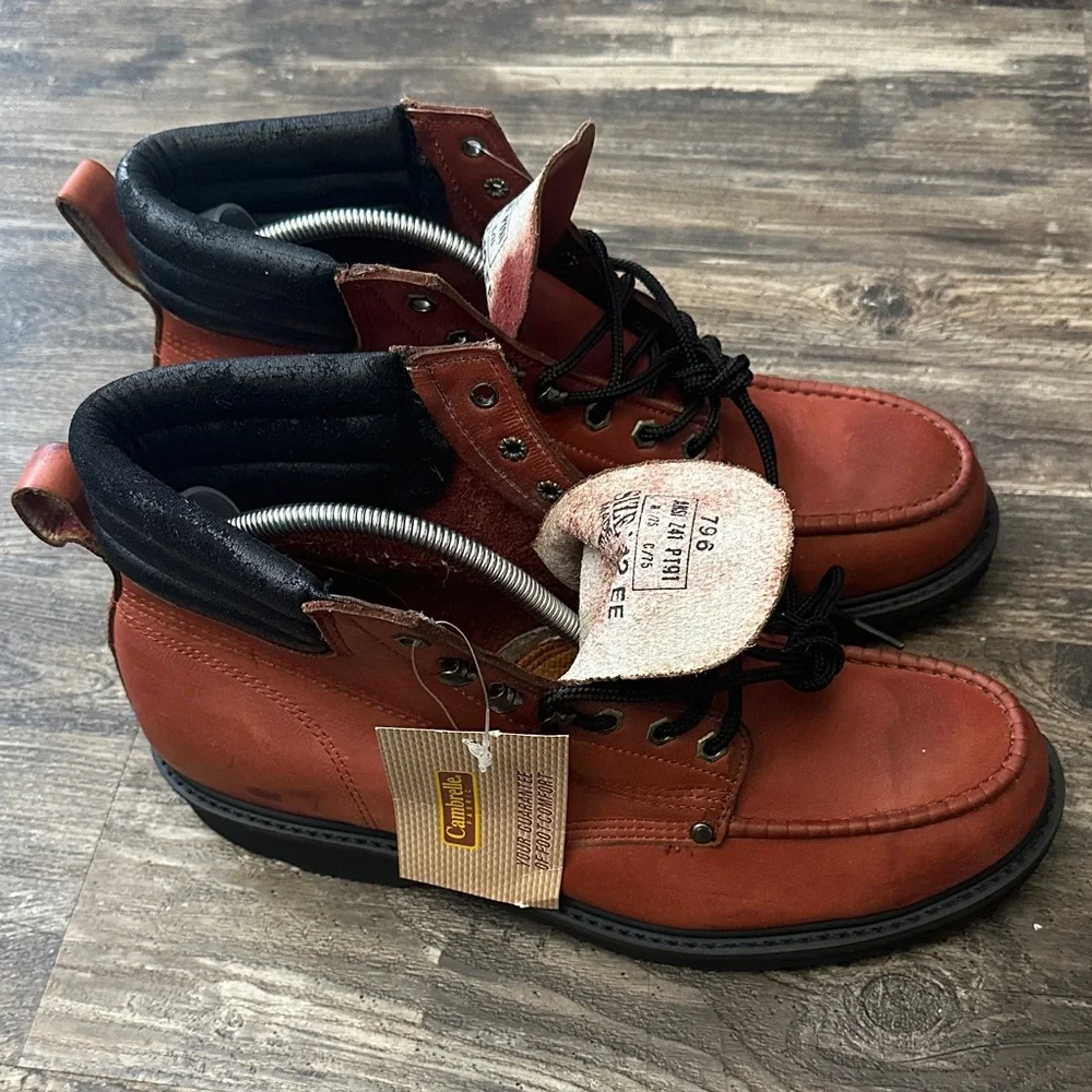 Iron Age Rugged Protection Men's Brown Leather Boots Size 12EE